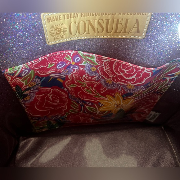 EUC Consuela Large Quilted Shiny Gold Tote - Picture 8 of 16